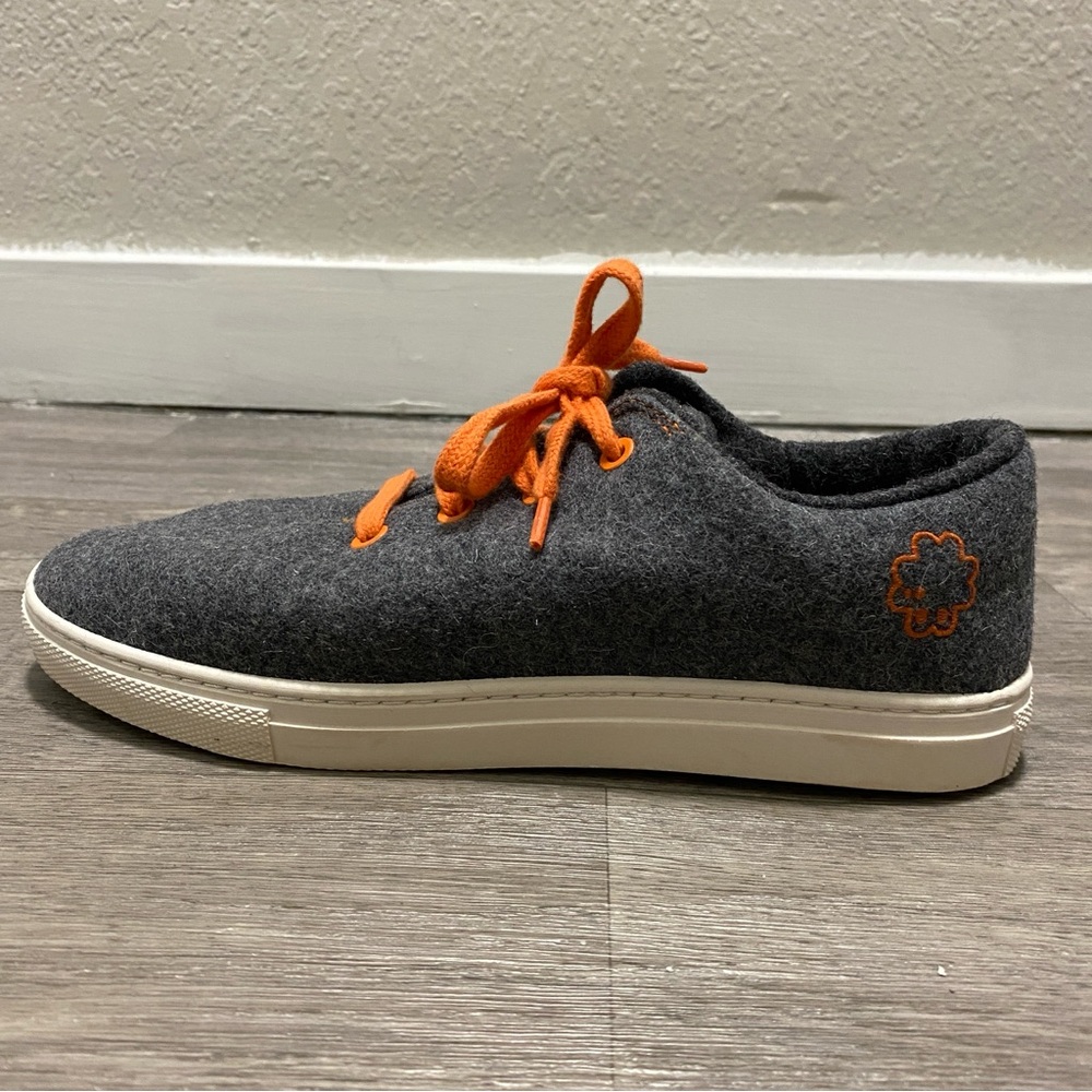 Baabuk Wool Sneakers Men’s 40 (US 7) Gray Orange Shoes Comfort Casual Urban
